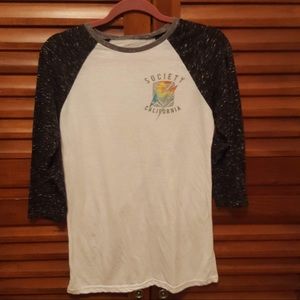 Society California raglan sleeve shirt